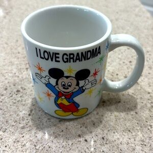 Vintage Disney World‎ Epcot Center Mickey Mouse "I Love Grandma" Coffee/Tea Mug